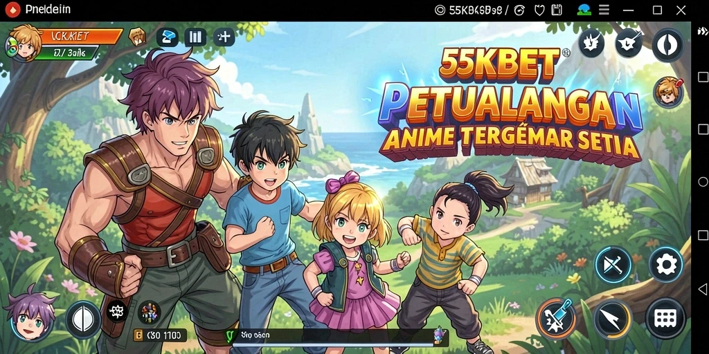 Tampilan gameplay menakjubkan dari 55KBET dengan karakter anime yang ikonik.