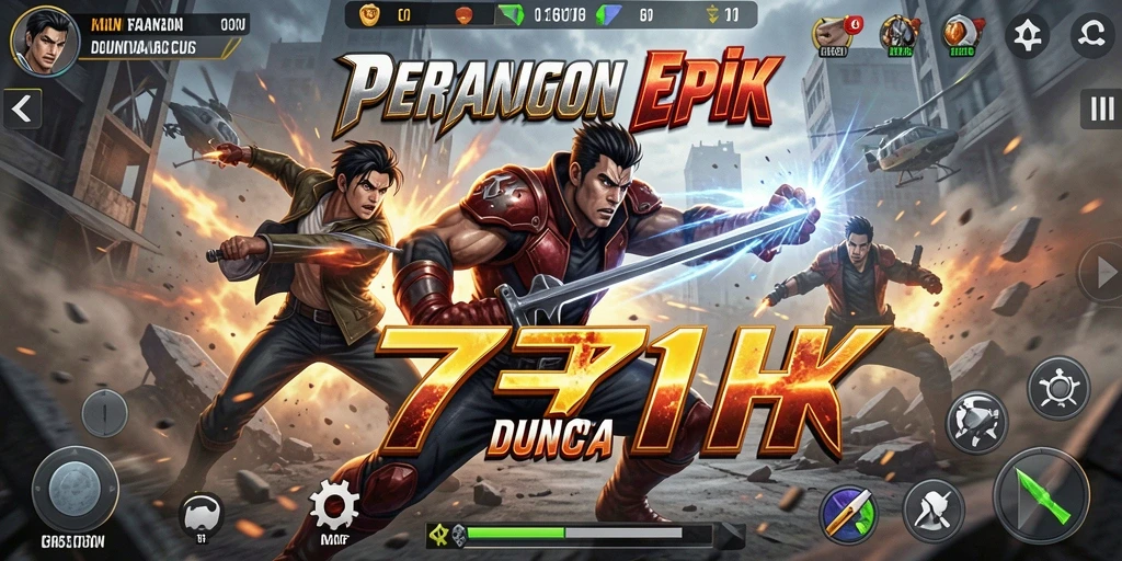 Tangkapan layar menunjukkan aksi seru dalam permainan 71H.