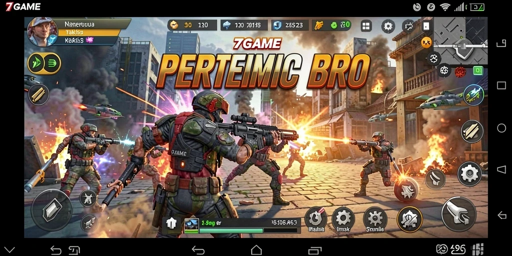 Tampilan gameplay seru dalam 7GAME, menunjukkan aksi pertempuran yang intens.