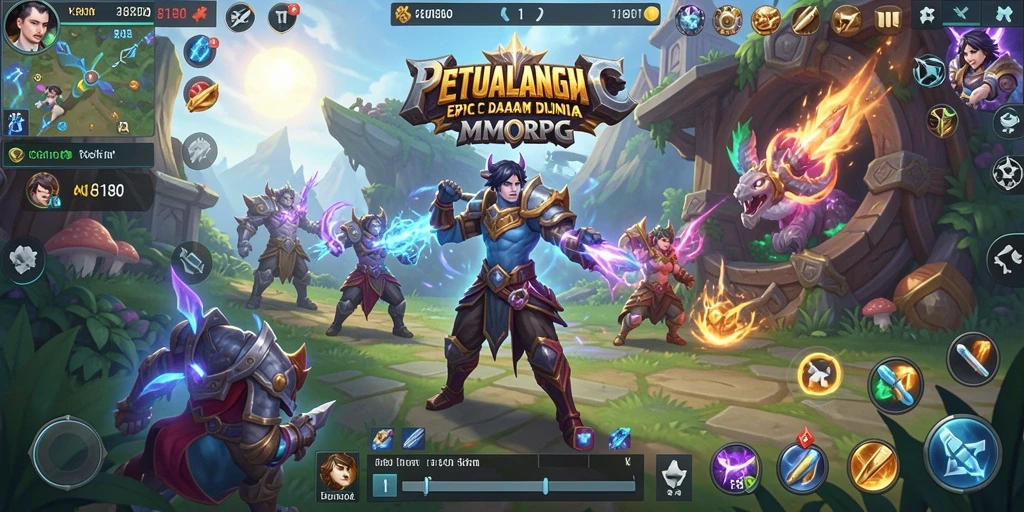 Tampilan gameplay epik dalam dunia MMORPG 8180.