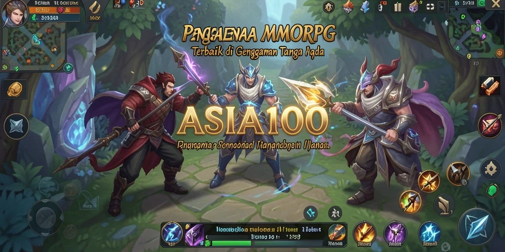 Tangkapan layar menampilkan aksi seru saat bermain ASIA100 MMORPG.