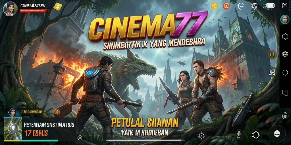 Tampilan gameplay sinematik dari CINEMA77 yang menawan.