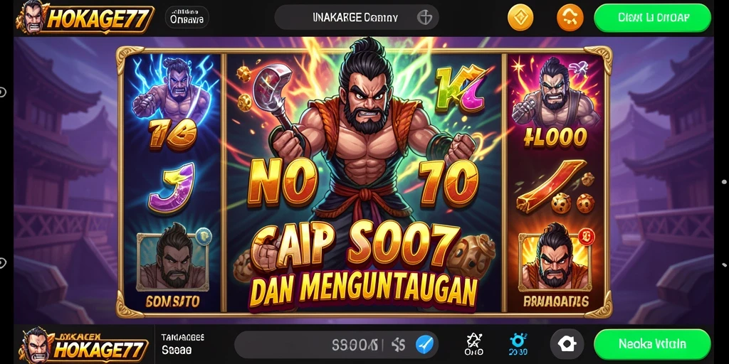 Tampilan gameplay HOKAGE77 yang menarik dan penuh warna.