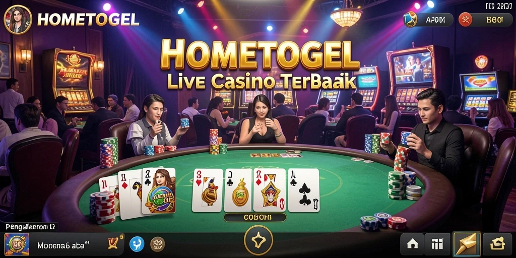 Tampilan gameplay menarik dari HOMETOGEL Live Casino.