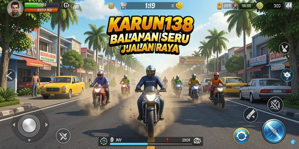 Screenshot menunjukkan balapan cepat dan mengasyikkan di KARUN138.
