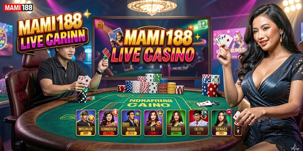 Tampilan gameplay Live Casino yang mendebarkan dari MAMI188.