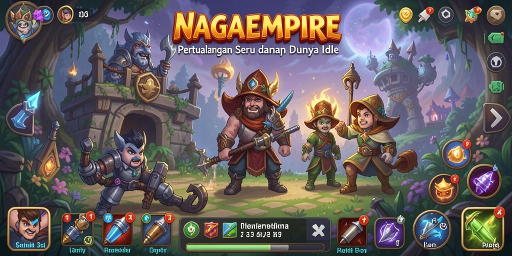 Tampilan menarik dari gameplay NAGAEMPIRE yang memukau.