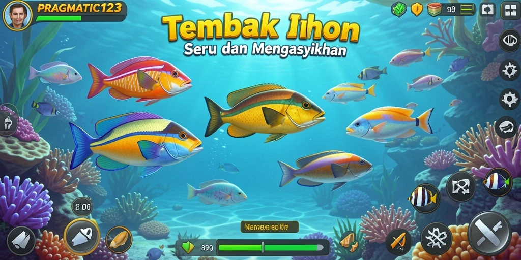 Tampilan permainan Tembak Ikan yang menakjubkan dan penuh aksi.