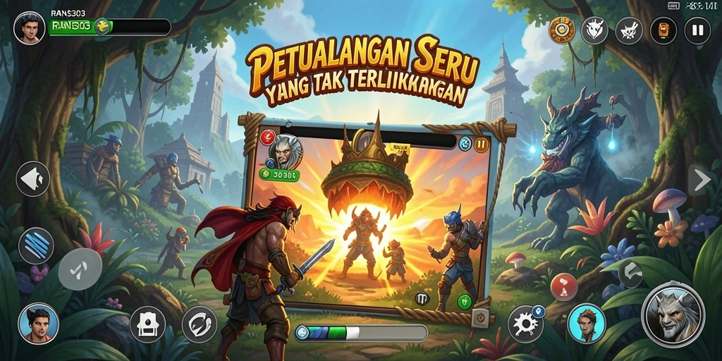 Tampilan gameplay menarik dengan petualangan seru di RANS303.
