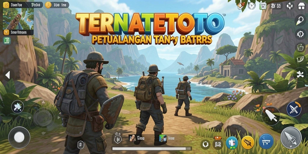 Screenshot menunjukkan pemain menjelajahi dunia terbuka yang menakjubkan.