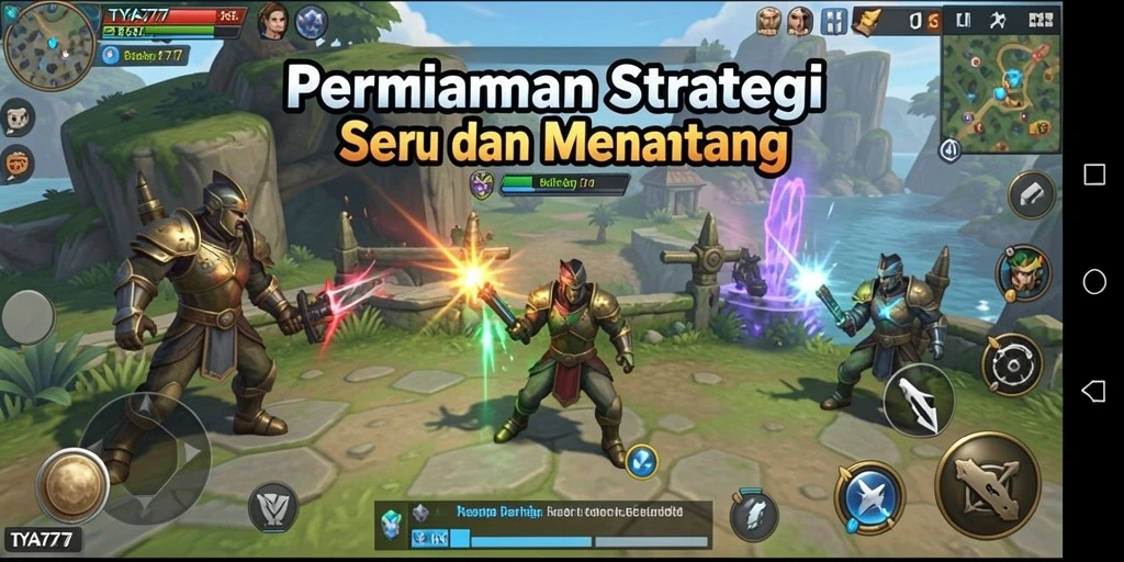 Tampilan menarik gameplay strategi dalam TYA777.