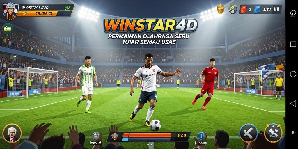 Tampilan utama gameplay <strong>WINSTAR4D</strong> yang penuh aksi dalam olahraga.
